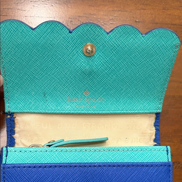 Kate Spade Royal Blue Scalloped Wallet - Picture 4 of 8